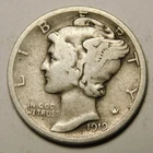 1919 D Mercury Dime 90% Silver VG-F  "Actual Coin Pictured - Not Cleaned"