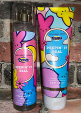 Bath Body Works PEEPS Peepin' It Real Fine Fragrance Mist Ult Body Cream Set