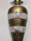 Vintage Brass Vase with Mother of Pearl Inlay. — photo 2