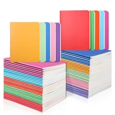 100 Pack Small Colorful Blank Notebook Bulk,A6 Pocket Notepads Mini Journal S
