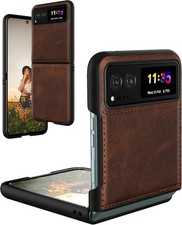 Motorola Razr 2023 Case, PU Leather  Hard PC Shell Ultra Thin Slim Durable Cove