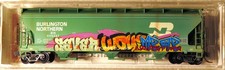 S105 Micro Trains Box Car Graffiti Burlington