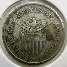 1921 Philippines Twenty Centavos Coin - Fine - Silver USA