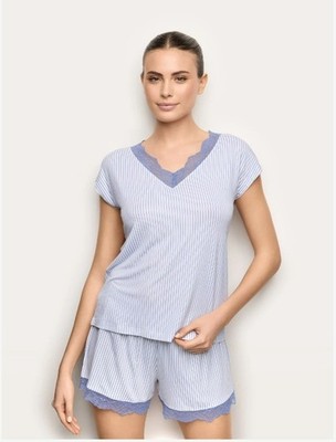 YAMAMAY DAMEN SCHLAFANZUG KURZ LAVENDEL L - UK 14 SET PLAY SUITS LAVENDER VISKOSE