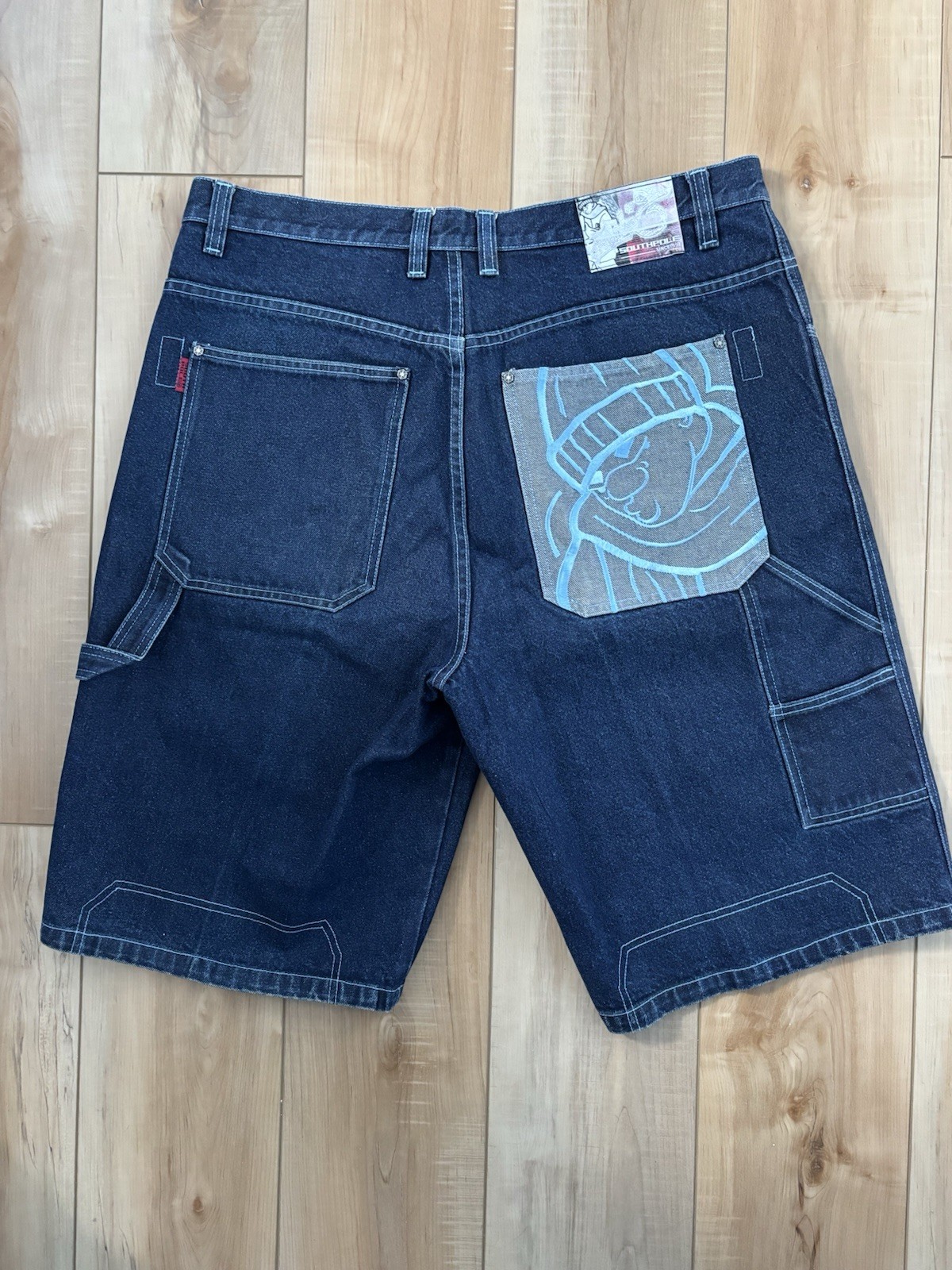 Southpole Men's Blue Denim Jean Shorts Vintage 90s/Y2k Era SIZE 40