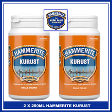 2 x Hammerite Kurust 250ml Metal Rust Converter Remover Treatment Cleaner
