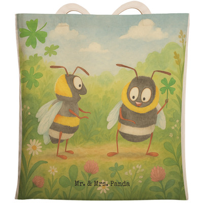 Stoffbeutel Hummeln Kleeblatt Design - Geschenk glücklich sein Hummel Tote Bag