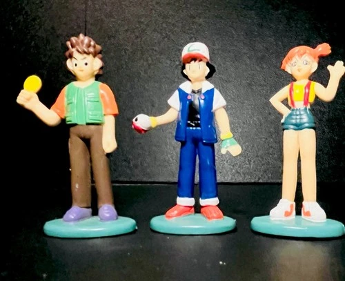 Tomy 1998 Pokemon Figures Ash, Jessie, Misty, Brock with Pokemon