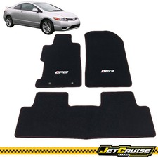 Fits 06-11 Honda Civic 24 Door Fg Logo Nylon Car Floor Mats Front Rear Carpet