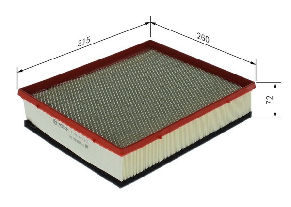 Luftfilter Bosch F 026 400 609 FüR OE 2H0 129 620 A - 2H0 129 620 D - 2H6 129-image