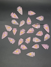 Juego de runas punta de flecha de vidrio de cuarzo rosa 25 piezas runas futhark anciano adivinación vikinga