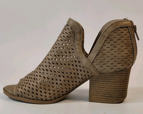 Qupid Damenschuhe Stiefeletten Größe 7,5 braun Blockabsatz Reißverschluss hinten - Bild 4 von 9