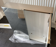 Image of Croydex Finchley Stainless Steel Double Door Mirror Cabinet FlexiFix - WC940205