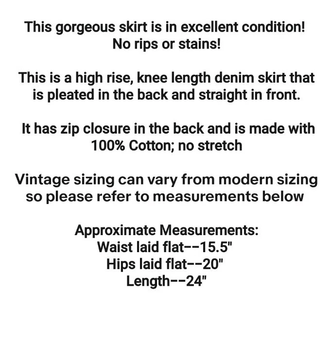 Liz Claiborne 10 Vintage Denim Jean Skirt Pleated Mermaid Flare Cotton - Image 2 of 4