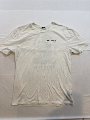 Brixton Mfg Co. Men's Beige  Premium Fit Short Sleeve T-Shirt Large