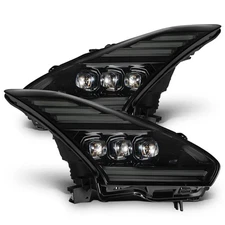 For 09-25 Nissan GT-R Alpha Black Alpharex Nova LED Headlights Headlamps