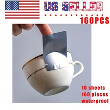 160Pcs Count Waterproof Oilproof Stickers Handwritten Tear-Resistant Name Tags  