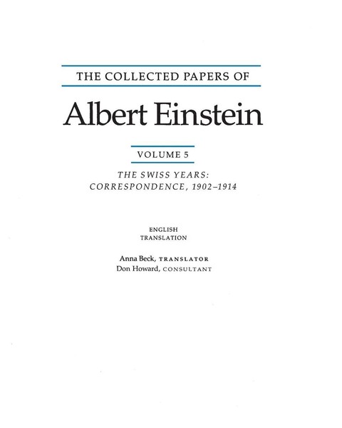The Collected Papers Of Albert Einstein, Volume 5 (English) | Albert Einstein-image