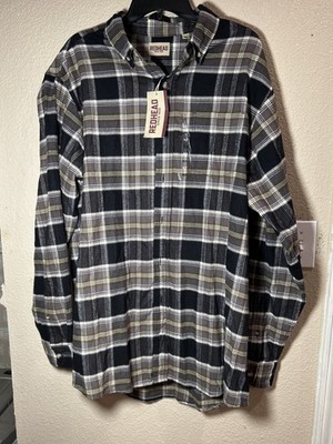 NWT RedHead  Men s Plaid Brown Flannel Shirt Size Large XLT