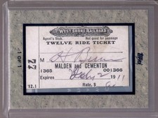 WEST SHORE RAILROAD 2009 Topps Ticket to Stardom Authentic Original Ticket #1/1