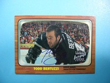 2002/03 TOPPS HERITAGE HOCKEY AUTOGRAPH CARD #RO-TB TODD BERTUZZI AUTO SIGNATURE