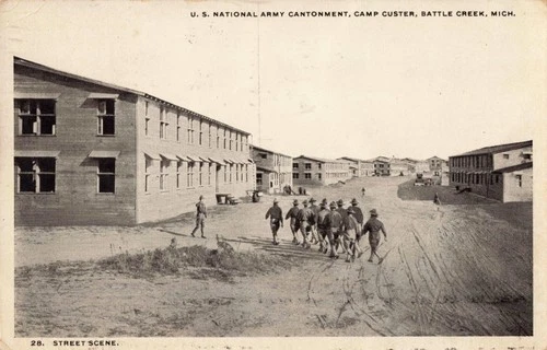 SW Battle Creek Fort Custer 1917 WW1 MILITARY TRAINING CAMP in Calhoun Co.!