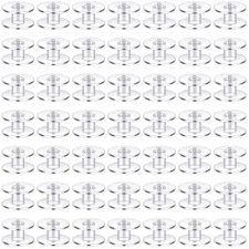 50 Pcs Bobbins for Sewing Machine, Plastic Bobbins for Sewing Machine with Bo...