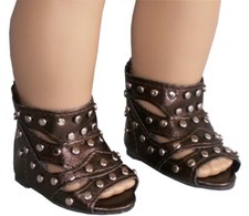 Brown Studded Gladiator Roman Greek Sandals fit 18" American Girl Size Doll