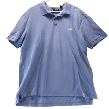 Chaps Light Blue Polo Shirt Mens Size XL XLarge 100 Cotton
