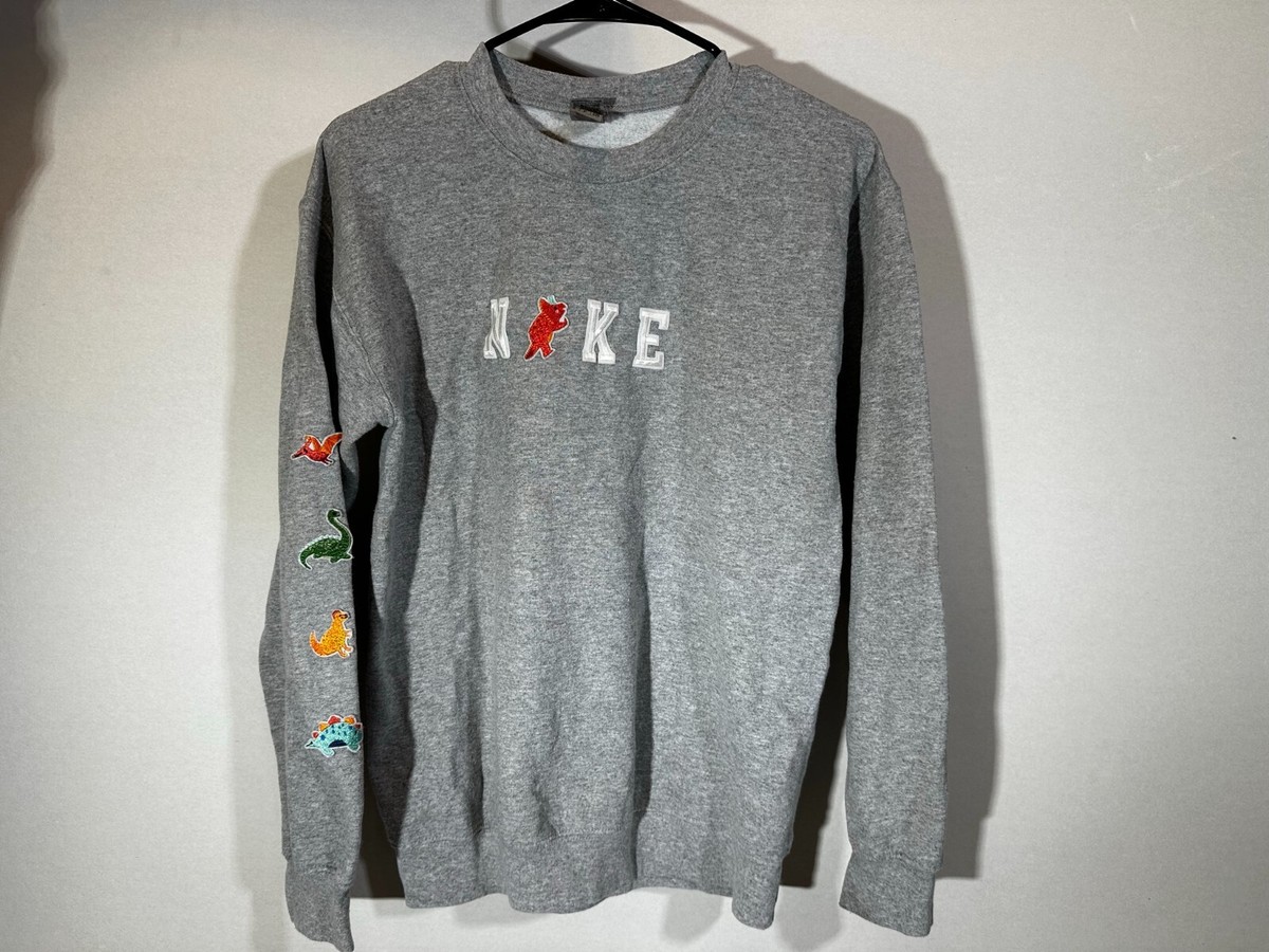 Nike Dinosaur Pullover Sweatshirt Children's Small Gildan Blend