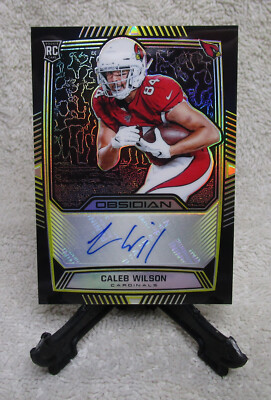 CALEB WILSON 2019 Panini Obsidian AUTOGRAPH GOLD PRIZMS Rookie Card #06 ...
