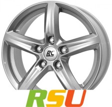RC-Design RC24 kristallsilber lackiert 7.5x17" ET42 LK5 112 ML 57.1 Alufelgen...
