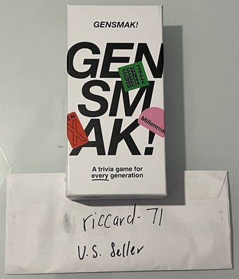 GENSMAK Multi-Generational Engaging Trivia Party Game w/Comedic Hints-Ages 10+