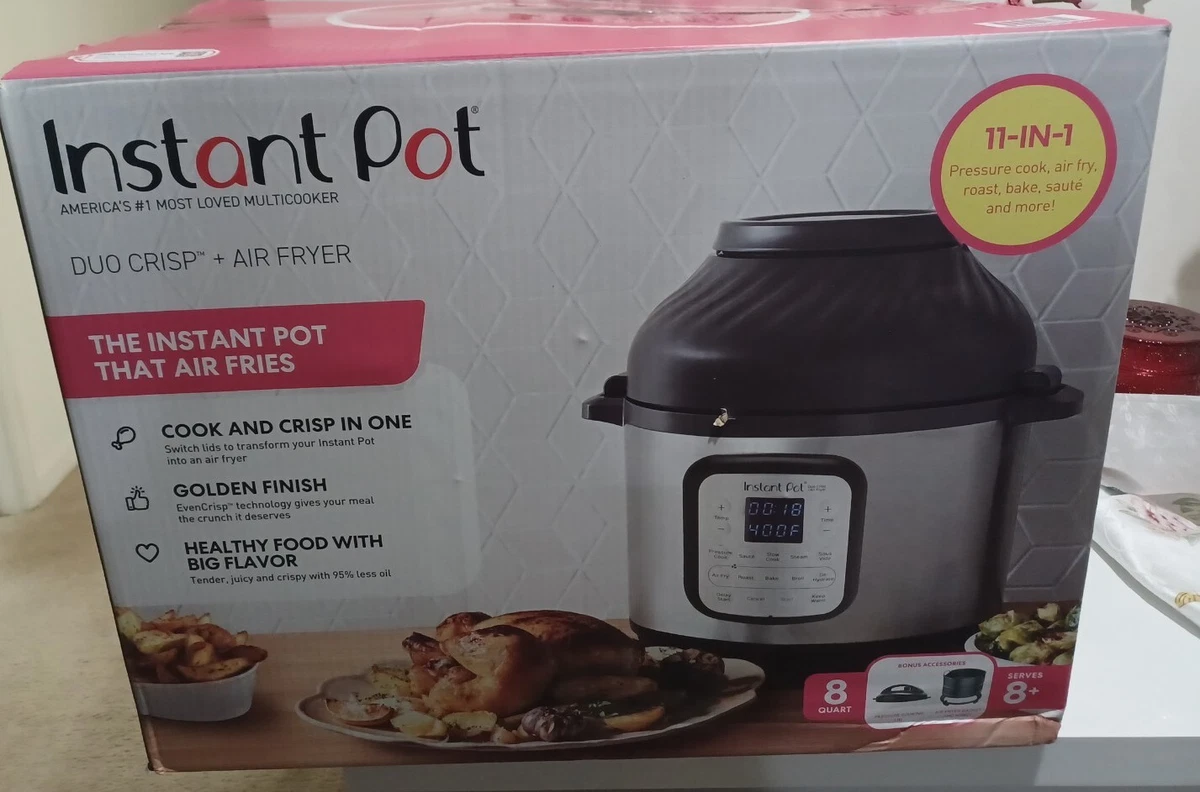 🆕️ 8Qt Instant Pot 11-in-1 Duo Crisp Electric Pressure Cooker & Air Fryer  Combo