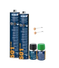 2 x DINITROL 501 FAST CURE WINDSCREEN FITTING KIT BONDING ADHESIVE GLUE SEALANT