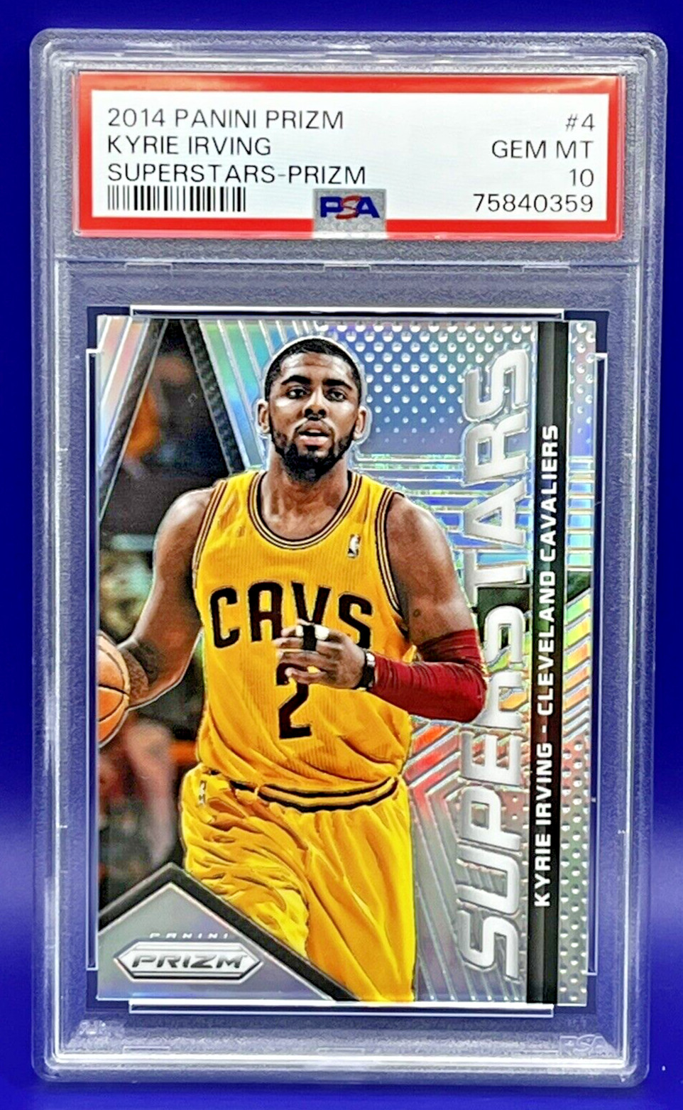 2014-15 Panini Prizm 4 Superstars SILVER PRIZM KYRIE IRVING PSA 10 LOW POP 💎📈