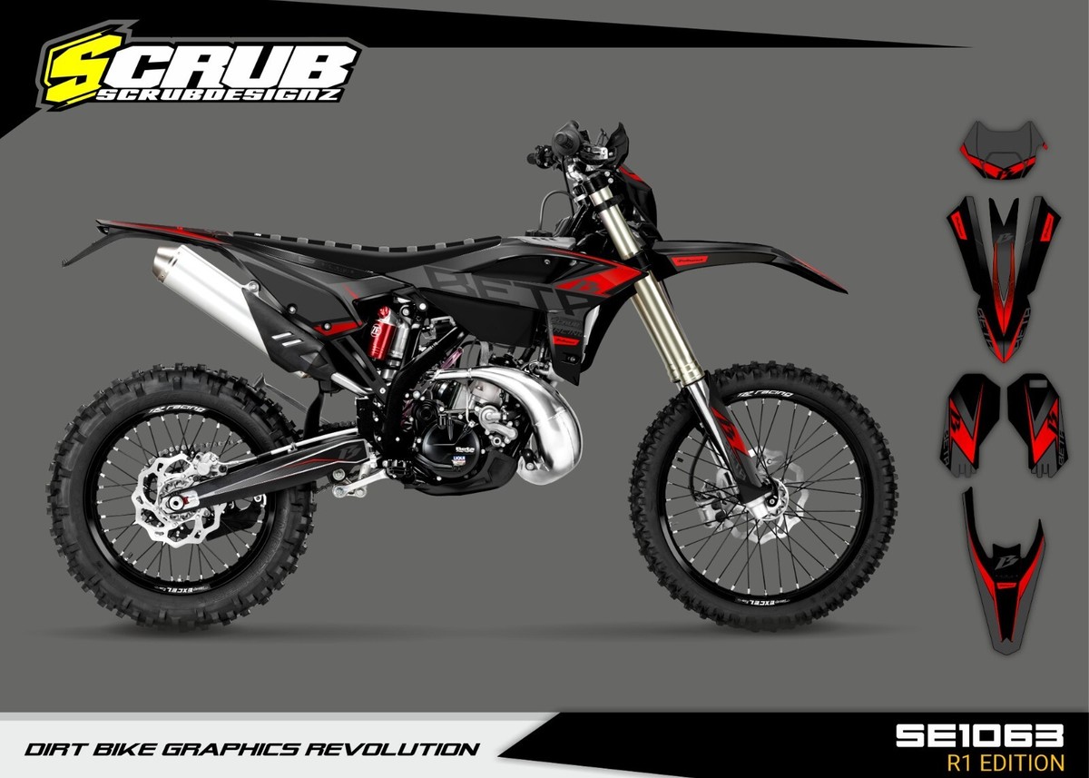 MX Graphics BETA X TRAINER MOTOCROSS MX RAD SCOOP DECALS