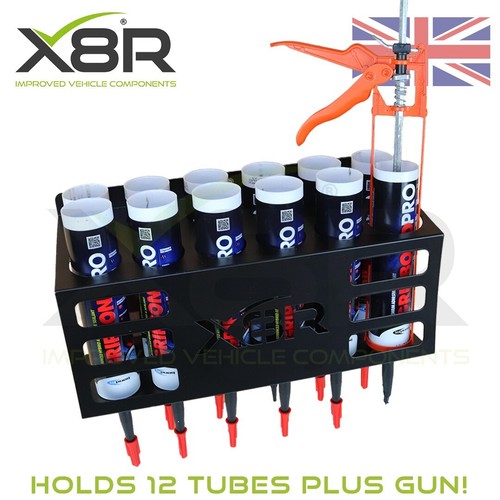 Heavy Duty Caulk Silicone Mastic Adhesive with Gun Holder Rack Organiser Van