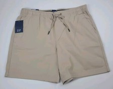 Gap Men's 7" Inseam Elasticized Waistband Stretch Twill Pull On Short size XL