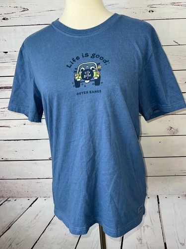Life is Good Tee Shirt SMALL Short Sleeve Vintage Graphic T-Shirt Outer banks - Picture 9 of 10