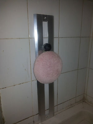NEU DESIGNTER BAD DUSCHRÜCKENREINIGER - EINFACH AN IHRER WAND BEFESTIGEN 