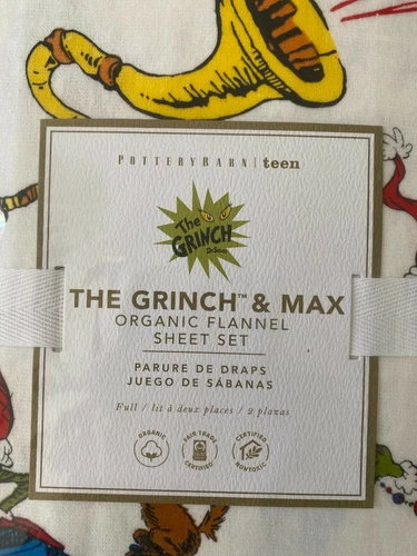 Pottery Barn Dr. Seuss's The Grinch & Max Flannel Sheet Set - Thumbnail 3