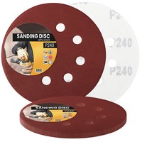 10X Schleifpapier 125Mm Klett P220 Schleifscheibe SchleifbläTter Schmirgelpapier