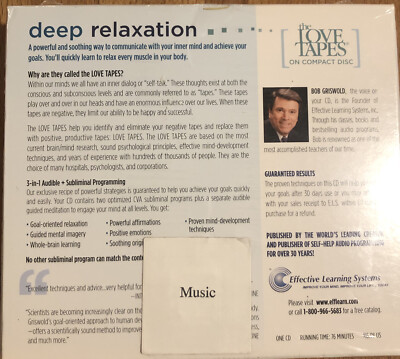 Deep Relaxation (Love Tapes) - NEW Audio CD By Bob Griswold