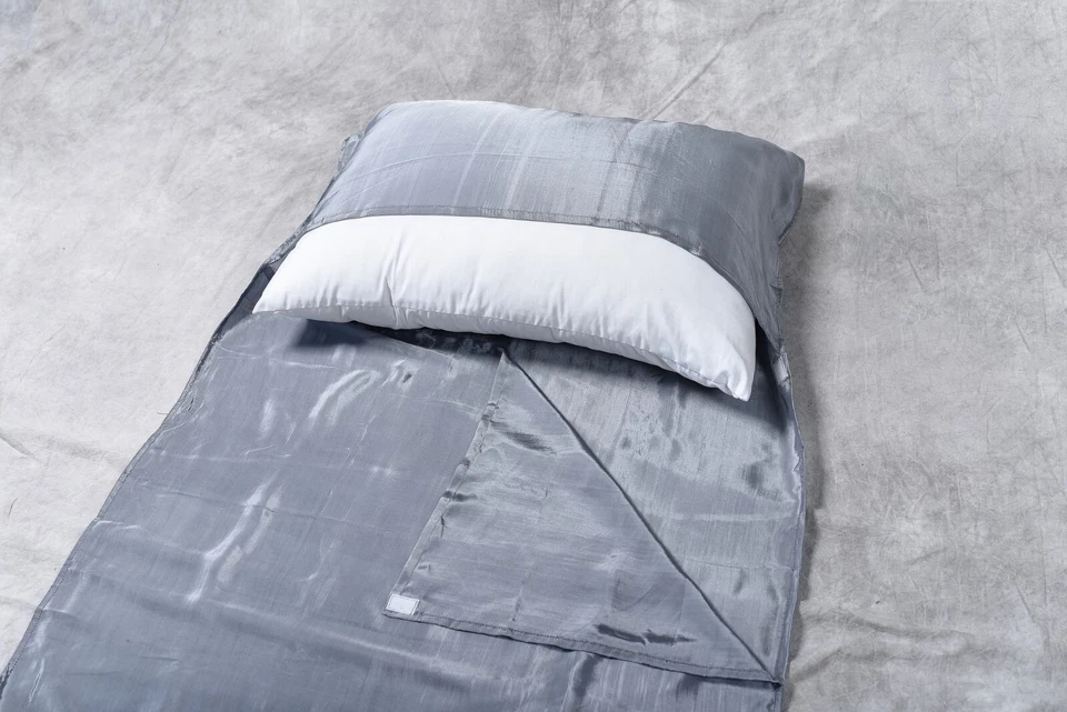 Forro de saco de dormir de seda pura individual para camping senderismo albergue viaje Foto 4 de 4