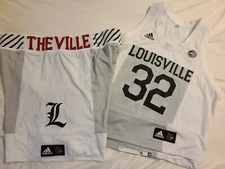 2019-20 Louisville Cardinals Live # 32 White Ali Authentic Jersey & Shorts 