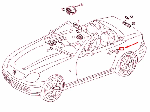 NEU MERCEDES-BENZ SLK R170 TÜRKONTAKTSCHALTER A2028202110 ORIGINAL - Bild 1 von 6