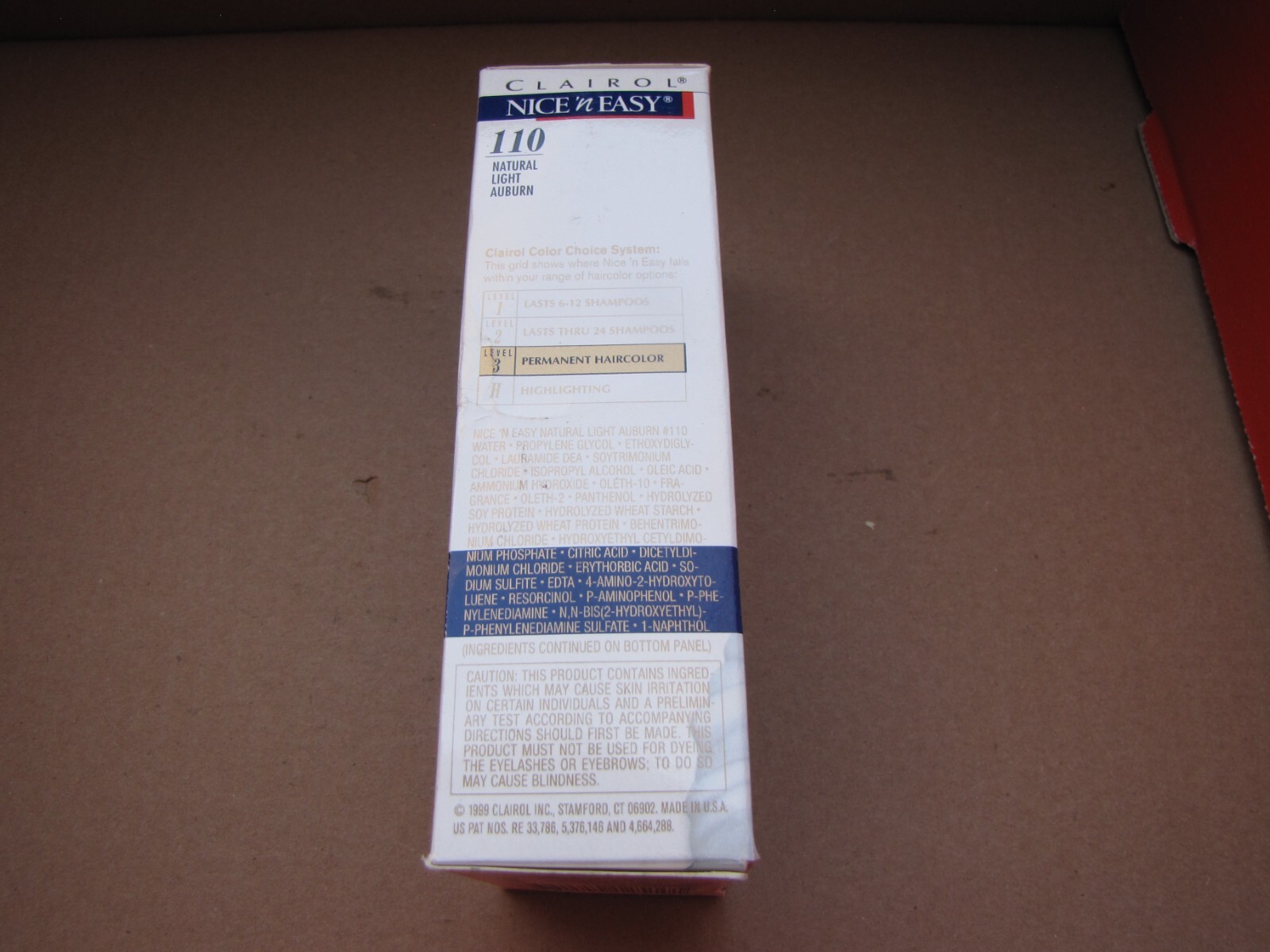 VINTAGE OLD NEW STOCK CLAIROL NICE'N EASY #110 NATURAL LIGHT AUBURN PERMANENT