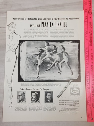 Original 1951 Print Ad Playtex Girdle Pink Ice Hygiene Advertisement Ephemera - Picture 11 of 12