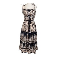 Ulla Johnson Indah Shirred Midi Sleeveless Dress